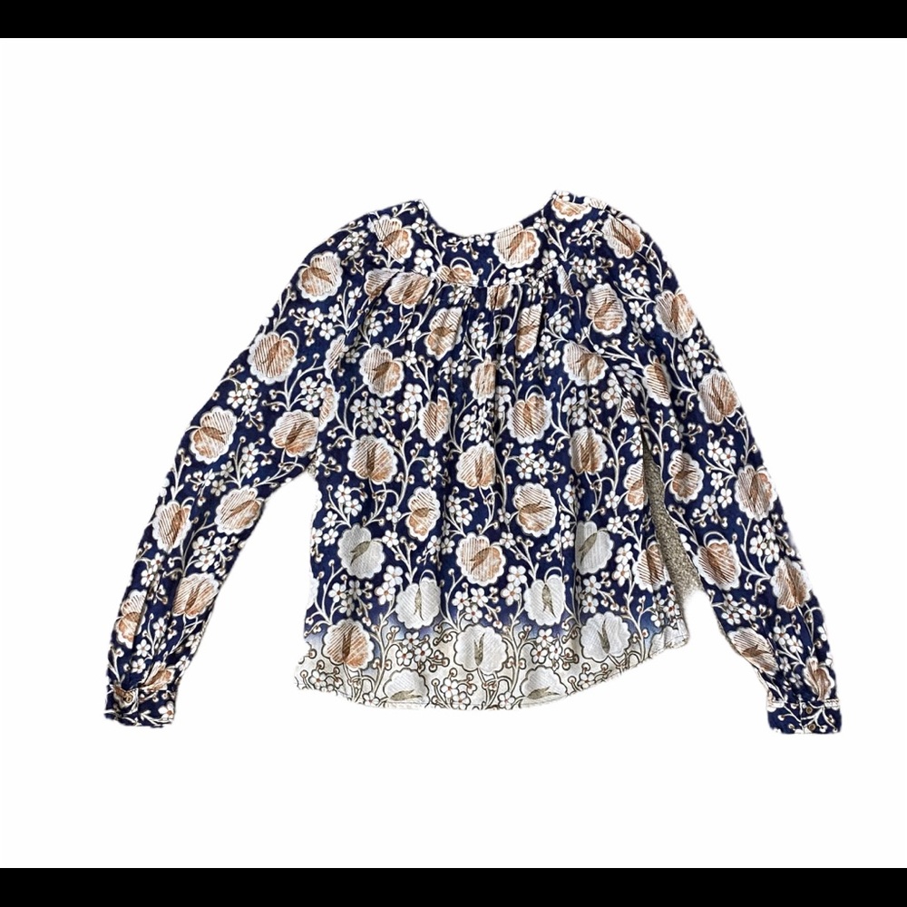 Maeve Anthropologie Tulip Dip Dyed Button Down Top